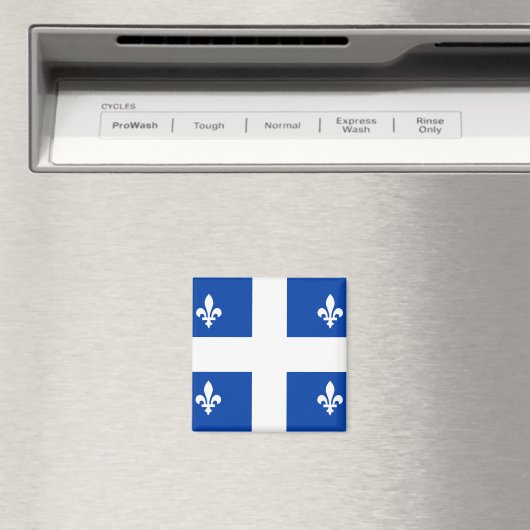 Quebec-Flagge Magnet (In Situ (Geschirrspüler))