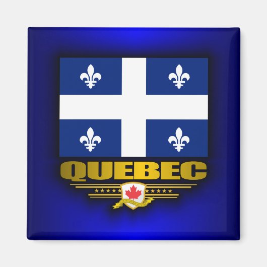 Quebec-Flagge Magnet (Vorne)