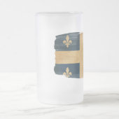 Quebec-Flagge Mattglas Bierglas (Mittel)