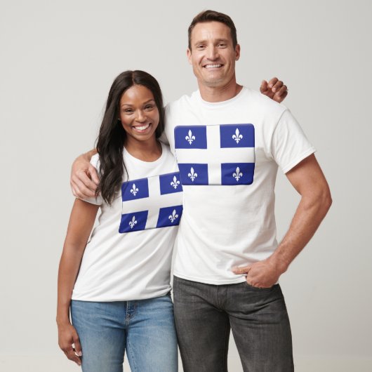 Quebec-Flagge PERSONIFIZIEREN T-Shirt (Unisex)