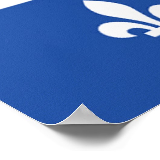 Quebec-Flagge Poster (Ecke)