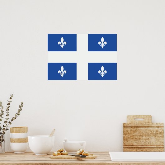 Quebec-Flagge Poster (Küche)