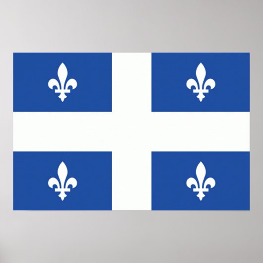 Quebec-Flagge Poster (Vorne)
