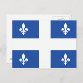 Quebec-Flagge Postkarte (Vorne/Hinten)