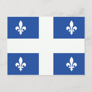Quebec-Flagge Postkarte