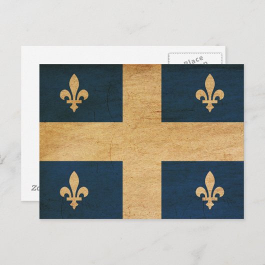 Quebec-Flagge Postkarte (Vorne/Hinten)