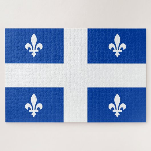 Quebec-Flagge Puzzle (Horizontal)