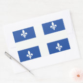 Quebec-Flagge Rechteckiger Aufkleber (Umschlag)