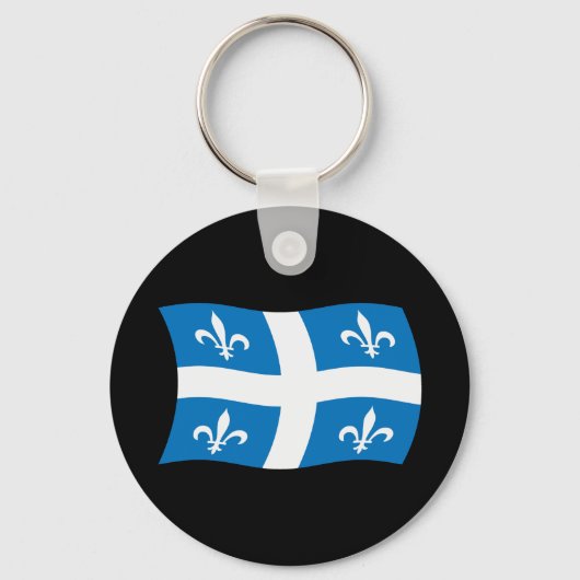 Quebec-Flagge-Schlüsselanhänger Schlüsselanhänger (Vorderseite)