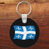 Quebec-Flagge-Schlüsselanhänger Schlüsselanhänger (Vorderseite)