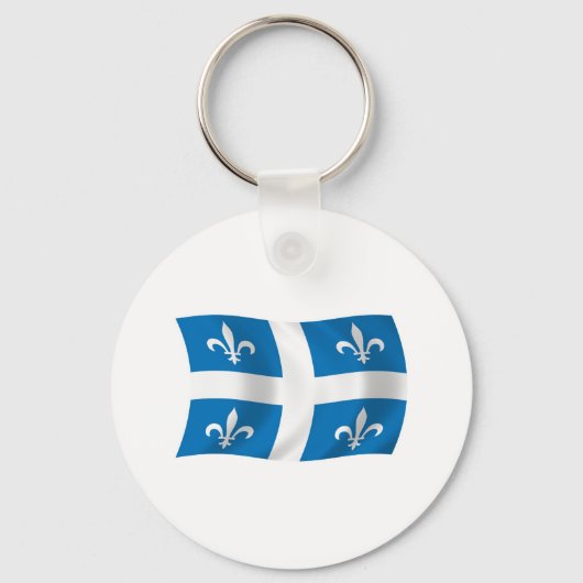 Quebec-Flagge-Schlüsselanhänger Schlüsselanhänger (Vorderseite)