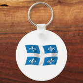 Quebec-Flagge-Schlüsselanhänger Schlüsselanhänger (Vorderseite)