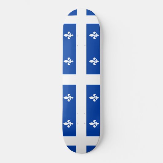 Quebec-Flagge Skateboard (Vorderseite)