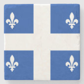 Quebec-Flagge Steinuntersetzer (Vorderseite)