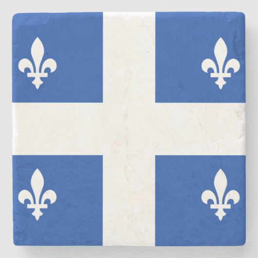 Quebec-Flagge Steinuntersetzer (Vorderseite)