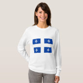 Quebec-Flagge T-Shirt (Vorne ganz)