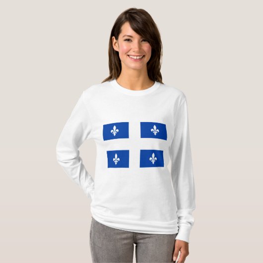 Quebec-Flagge T-Shirt (Vorne ganz)