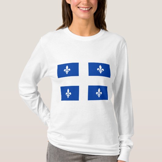 Quebec-Flagge T-Shirt (Vorderseite)