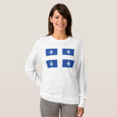 Quebec-Flagge T-Shirt (Vorne ganz)