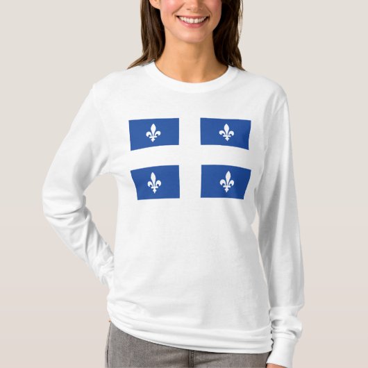 Quebec-Flagge T-Shirt (Vorderseite)