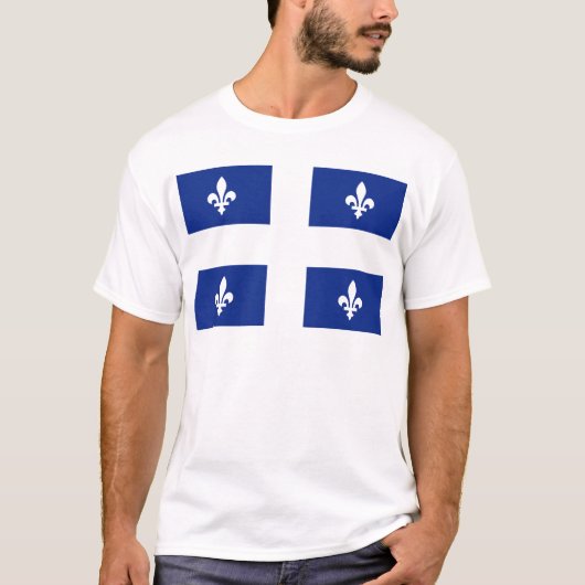 Quebec-Flagge T-Shirt (Vorderseite)