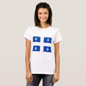 Quebec-Flagge T-Shirt (Vorne ganz)