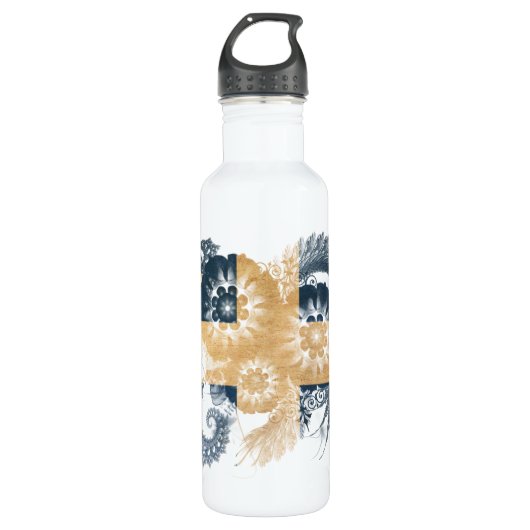 Quebec-Flagge Trinkflasche (Vorderseite)