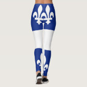 Quebec-Flagge und Text - Drapeau Québec und Texte Leggings (Rückseite)
