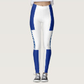 Quebec-Flagge und Text - Drapeau Québec und Texte Leggings (Vorderseite)