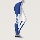 Quebec-Flagge und Text - Drapeau Québec und Texte Leggings (Rechts)