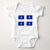 Quebec-Flagge - Vive le Québec libre Baby Strampler (Vorderseite)