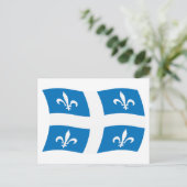 Quebec-Flaggen-Postkarte Postkarte (Stehend Vorderseite)