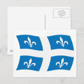 Quebec-Flaggen-Postkarte Postkarte (Vorne/Hinten)