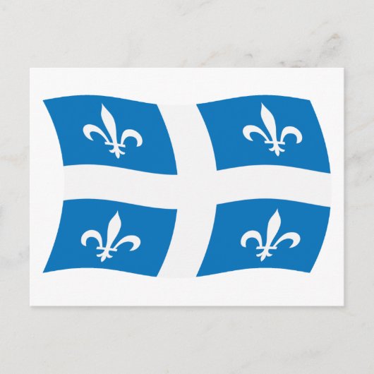 Quebec-Flaggen-Postkarte Postkarte (Vorderseite)