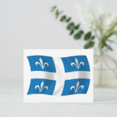 Quebec-Flaggen-Postkarte Postkarte (Stehend Vorderseite)