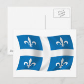 Quebec-Flaggen-Postkarte Postkarte (Vorne/Hinten)