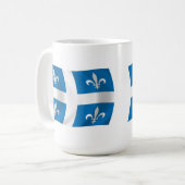 Quebec-Flaggen-Tasse Kaffeetasse (Vorderseite Links)