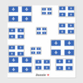 Quebec Flags Graphic Aufkleber (Blatt)
