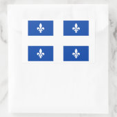 Quebec Flags Graphic Rechteckiger Aufkleber (Tasche)