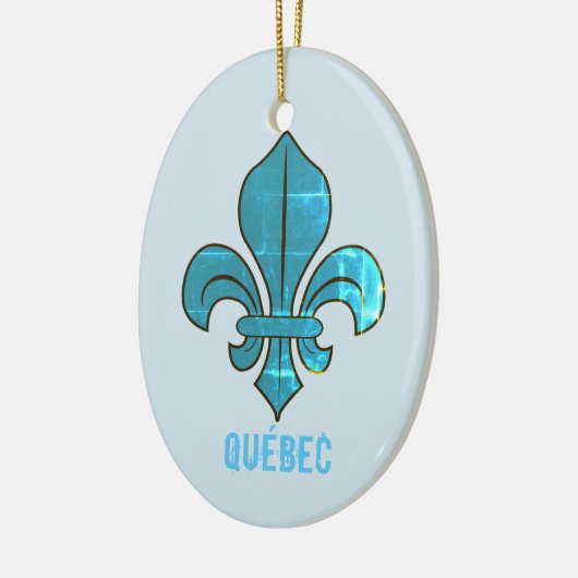 Québec Fleur de Lys Keramik Ornament (Links)