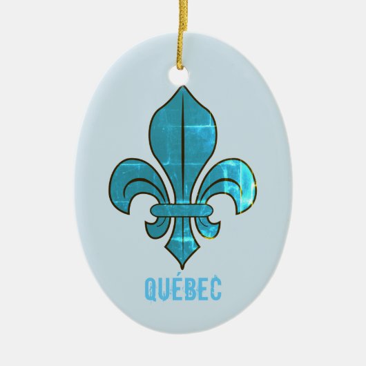 Québec Fleur de Lys Keramik Ornament (Vorne)