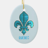Québec Fleur de Lys Keramik Ornament (Hinten)