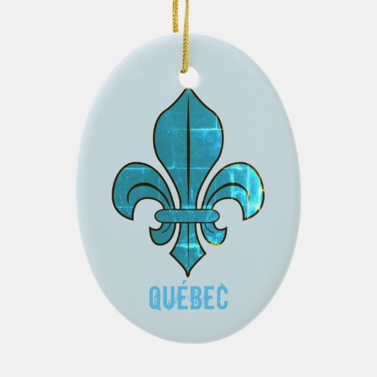 Québec Fleur de Lys Keramik Ornament (Hinten)
