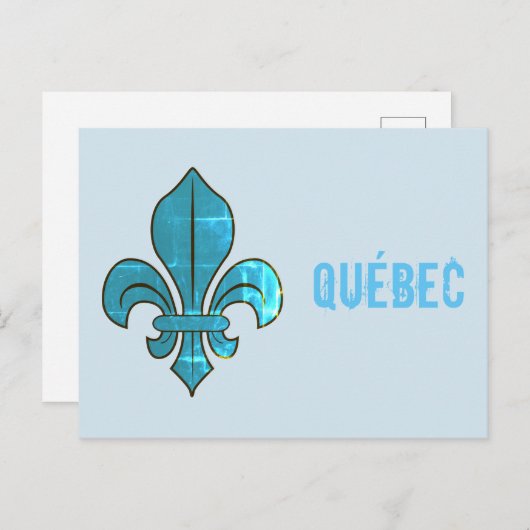 Québec Fleur de Lys Postkarte (Vorne/Hinten)