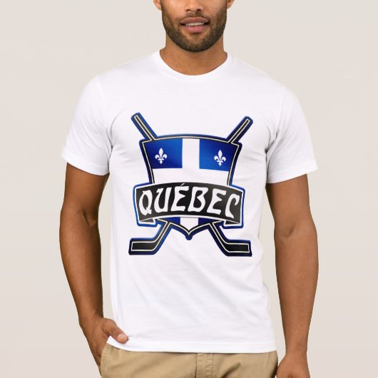 Quebec Hockey-Logo-T - Shirt mit Name und Nummer (Vorderseite)