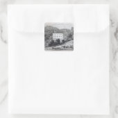 Quebec House Quadratischer Aufkleber (Tasche)
