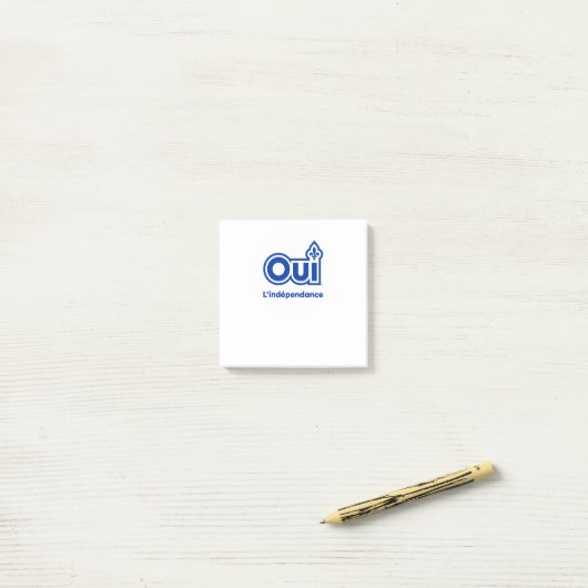 QUEBEC JA POST-IT KLEBEZETTEL (Auf Schreibtisch)