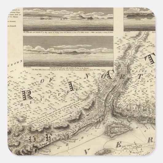Quebec, Kanada 2 Quadratischer Aufkleber (Vorderseite)