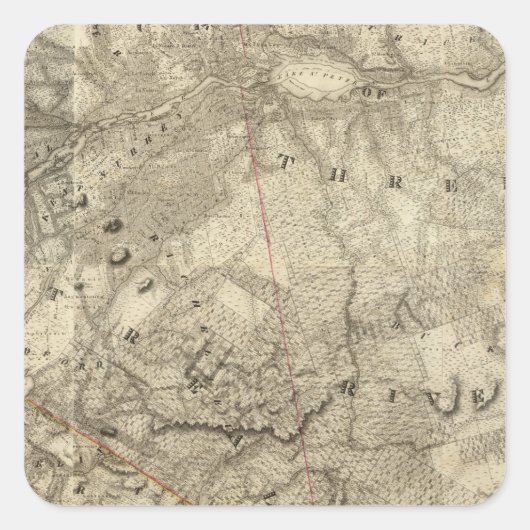 Quebec, Kanada 3 Quadratischer Aufkleber (Vorderseite)