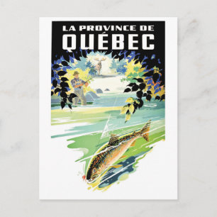 Québec, Kanada. Angeln im Fluss Postkarte